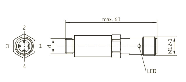 SKF Kolbendetektor / Zyklenschalter Maßbild